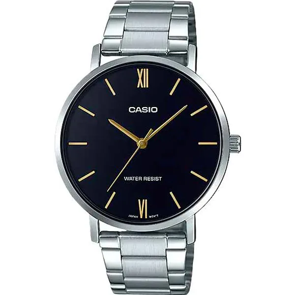 Японские наручные мужские часы Casio MTP-VT01D-1B. Коллекция Analog