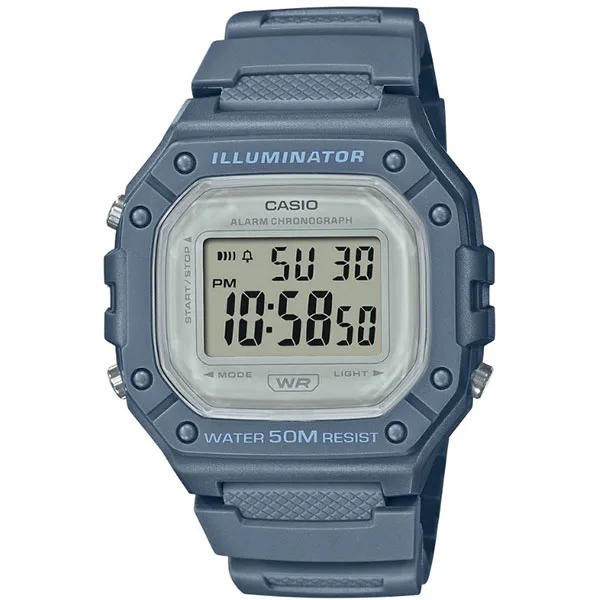Японские наручные мужские часы Casio W-218HC-2AVEF. Коллекция Digital