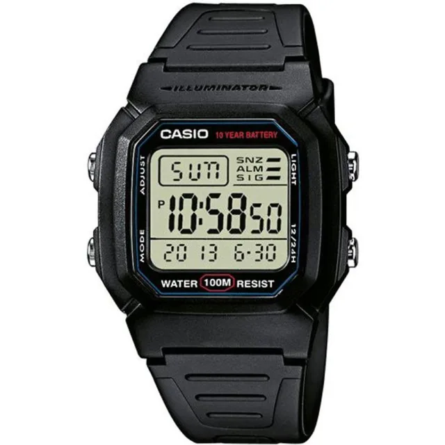 Японские наручные мужские часы Casio W-800H-1A. Коллекция Digital
