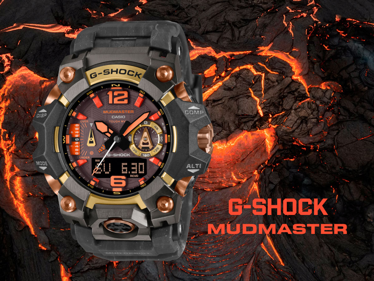 Casio G-Shock GWG-B1000MG-1A9: Mudmaster с магмой на циферблате