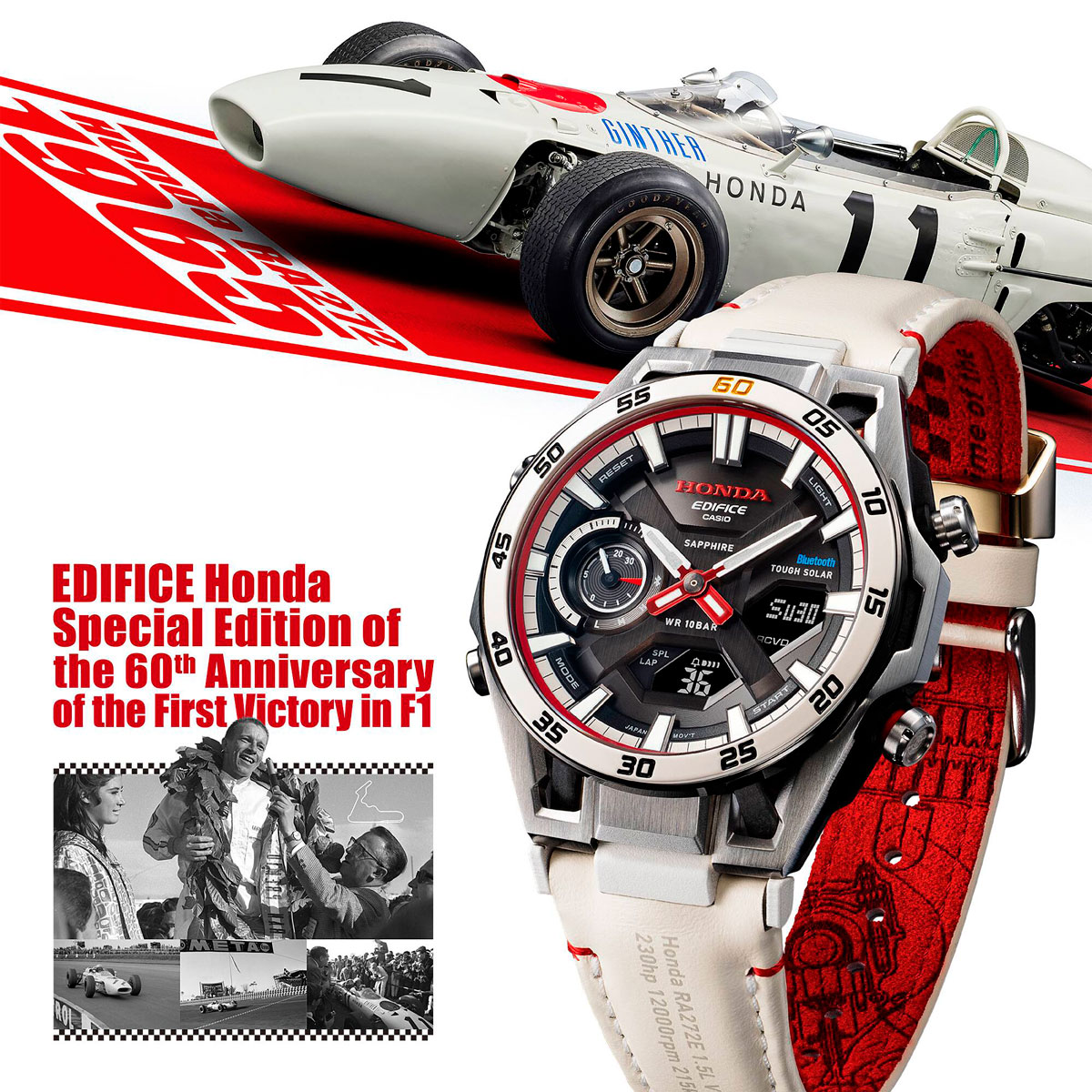 CASIO EDIFICE Honda Racing 腕時計 Casio Edifice Honda Racing ECB-2300HR-1A — полный обзор 2025
