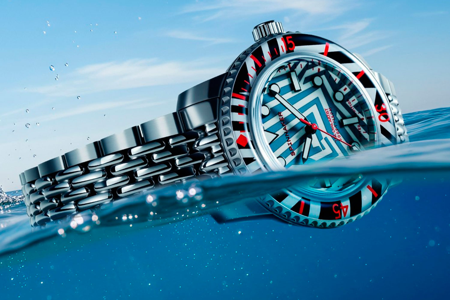 Spinnaker Fleuss 40 Automatic Razzle Dazzle: ручная роспись и
