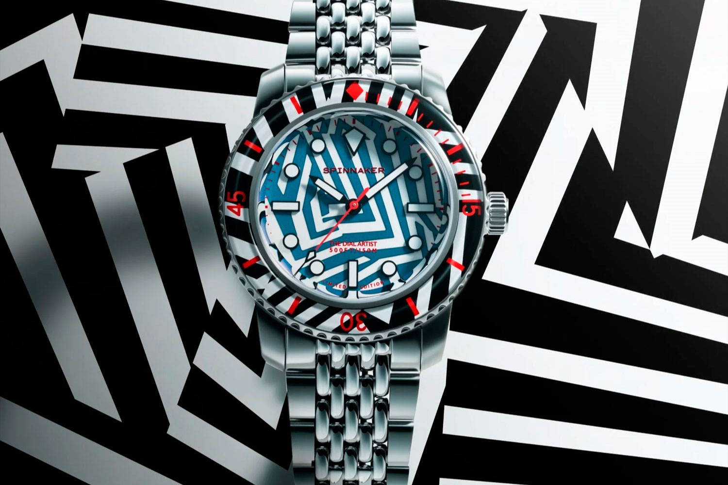 Spinnaker Fleuss 40 Automatic Razzle Dazzle: ручная роспись и