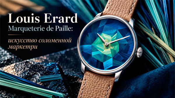 Новые Louis Erard Marqueterie de Paille: искусство соломенной маркетри