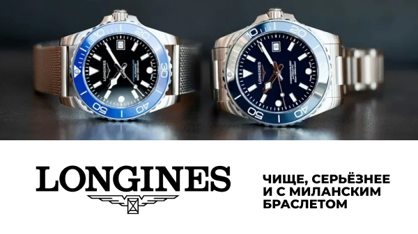 Longines Hydroconquest 2026: обзор, характеристики и цены