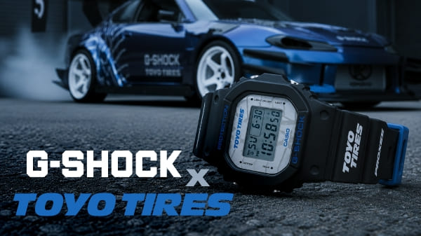 G-Shock DW5600TT25-1 x Toyo Tires: протектор на ремешке и R в подсветке